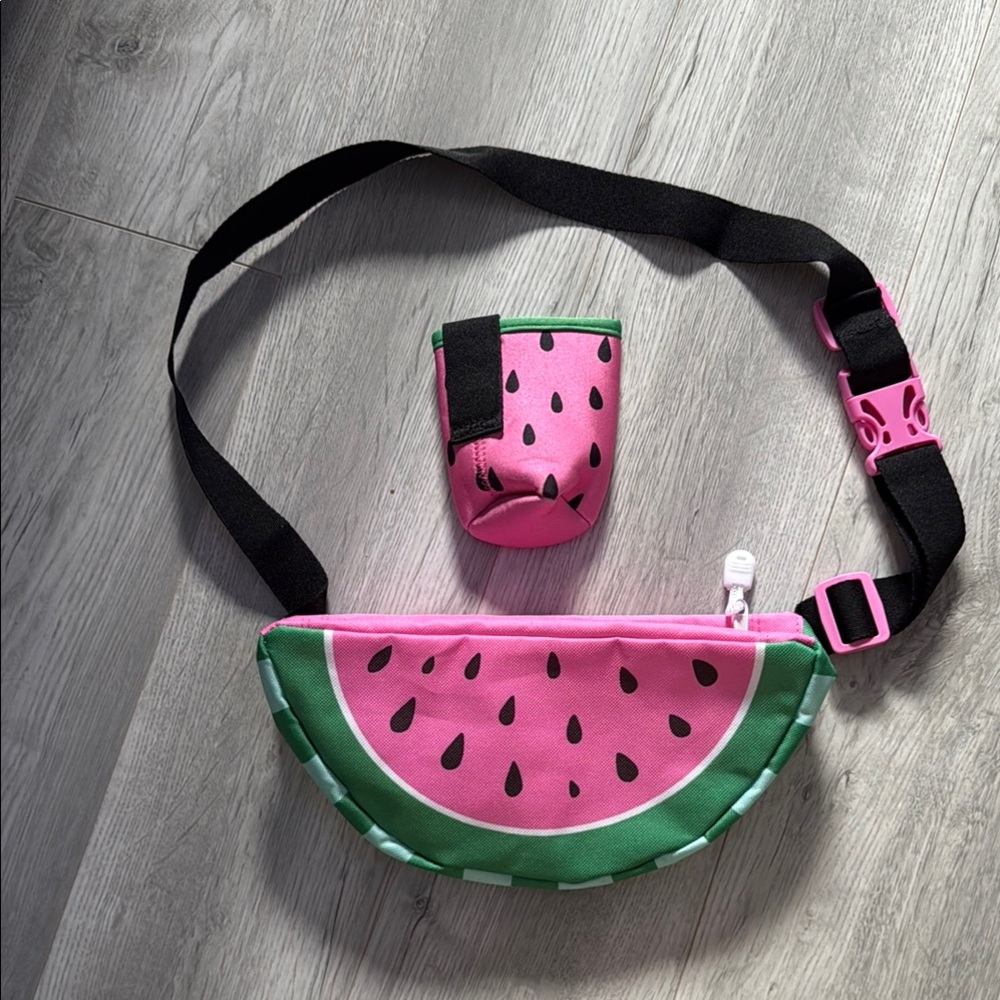 Watermelon waist pack with beverage coolie new